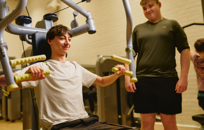 Boy in the gym
